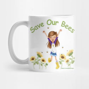 Save Our Bees in Green Mug